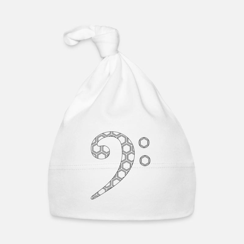 Clé de fa avec motif polygonal Bonnet bio Bébé