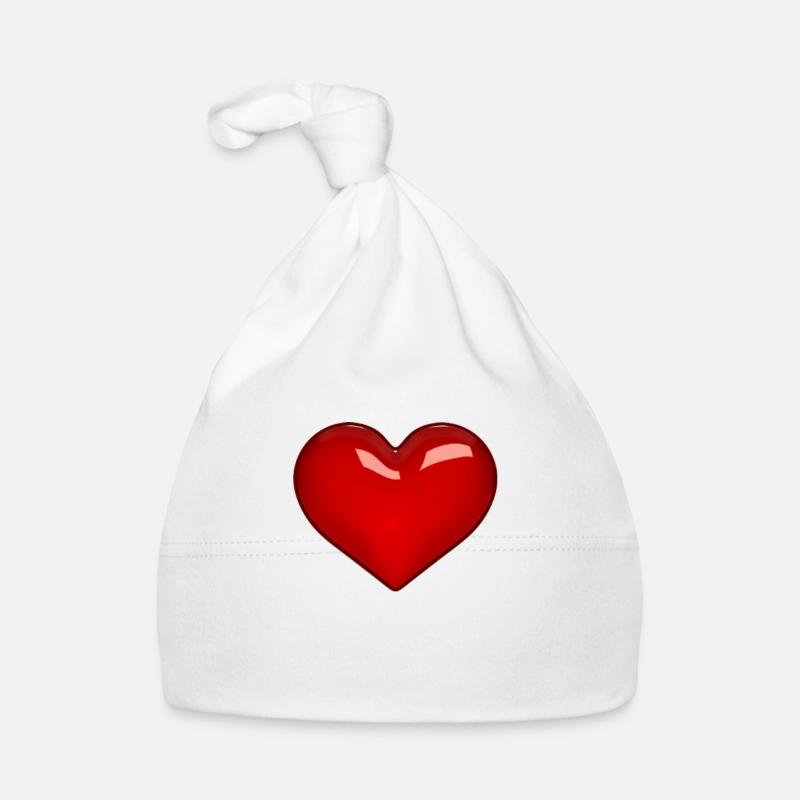 ROTES HERZ Baby Bio-Mütze