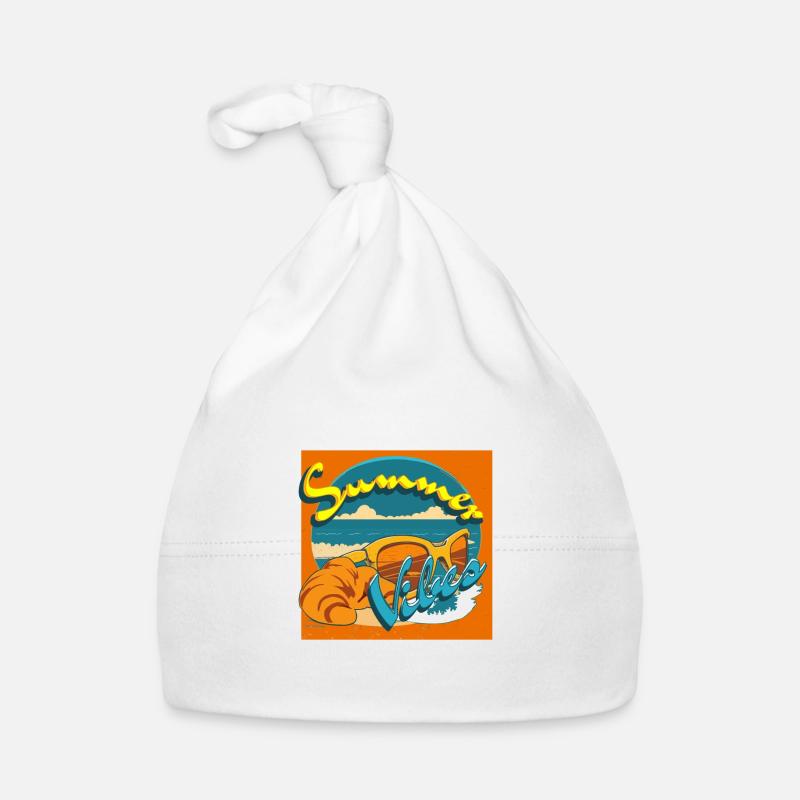 Sommer-Vibes im Retro-Stil Baby Bio-Mütze