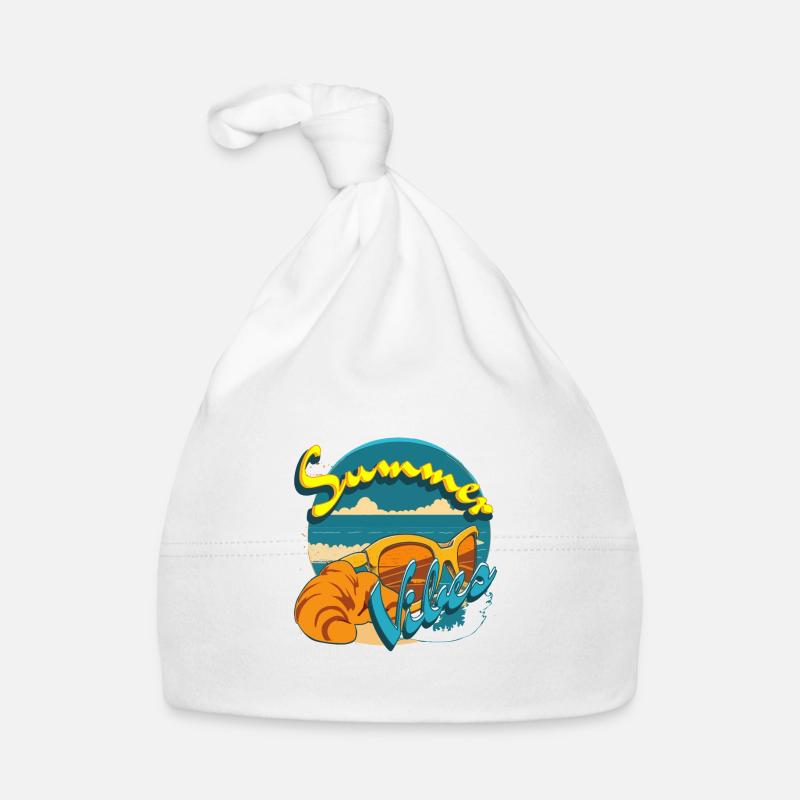 Sommer-Vibes im Retro-Stil Baby Bio-Mütze