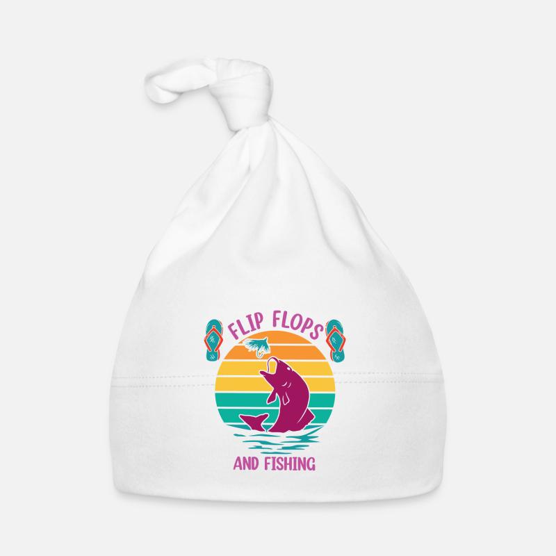 Ich bin ein Flip Flop und Fischer Mädchen Baby Bio-Mütze