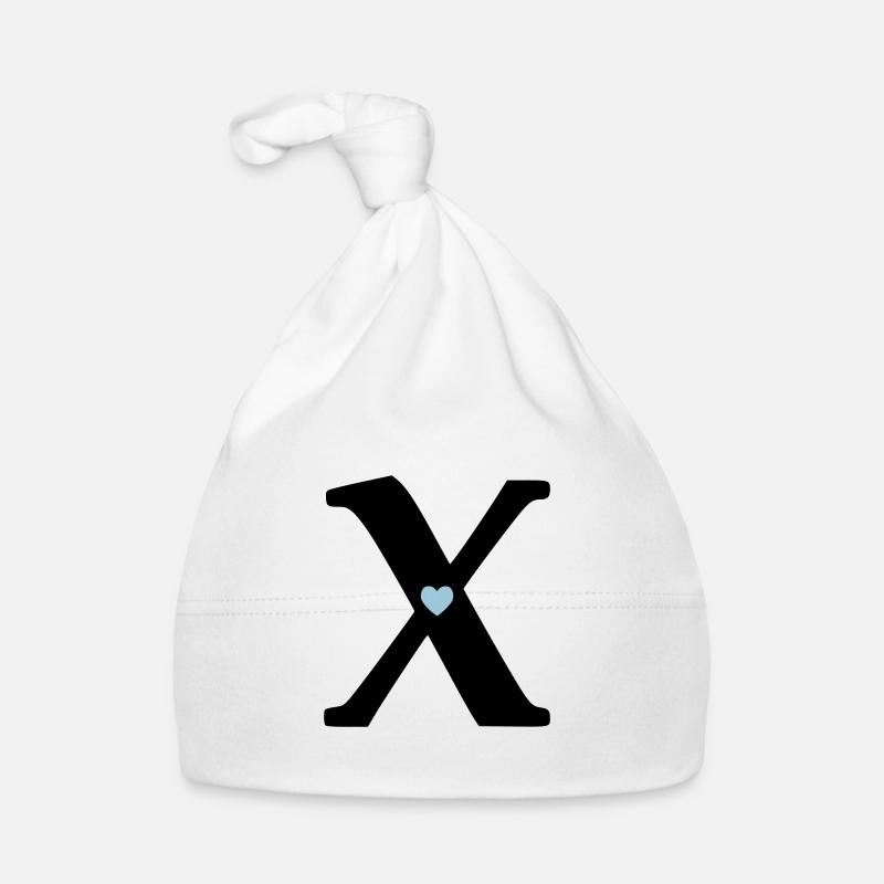 Buchstabe X Anfangsbuchstabe Baby Bio-Mütze