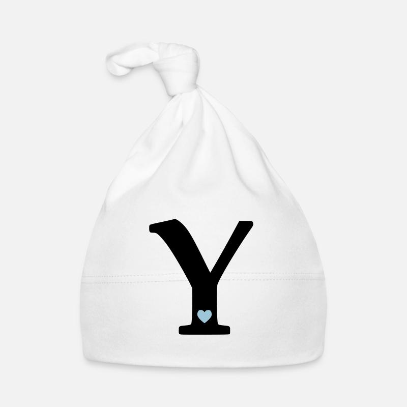 Letter Y Initial Letter Organic Baby Cap