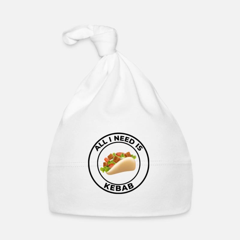ALL I NEED IS KEBAB - Bonnet bio Bébé - blanc