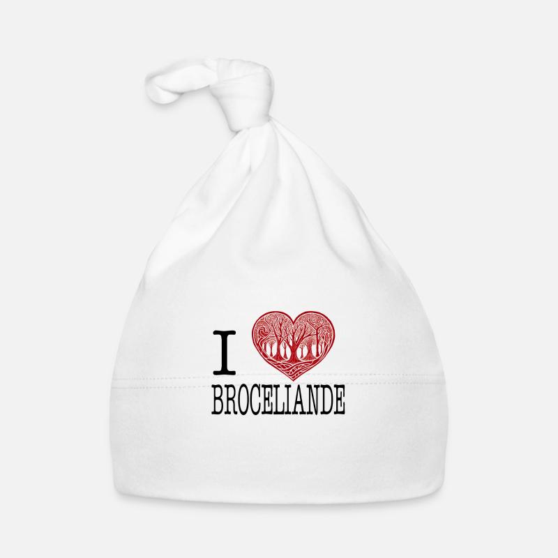 i love broceliande - Bonnet bio Bébé - blanc
