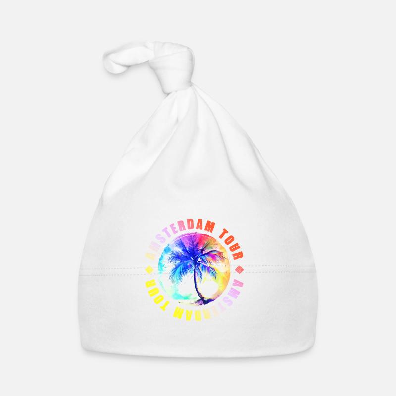 Visite d’Amsterdam colorée Bonnet bio Bébé