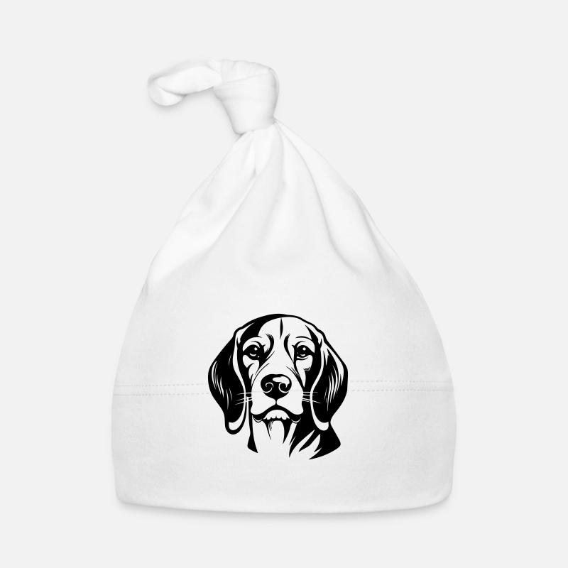 Tête de chien Beagle Bonnet bio Bébé