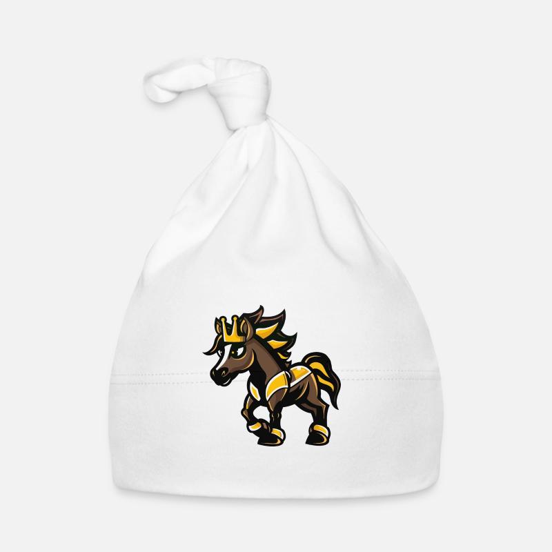 Couronne de bande dessinée de cheval Bonnet bio Bébé
