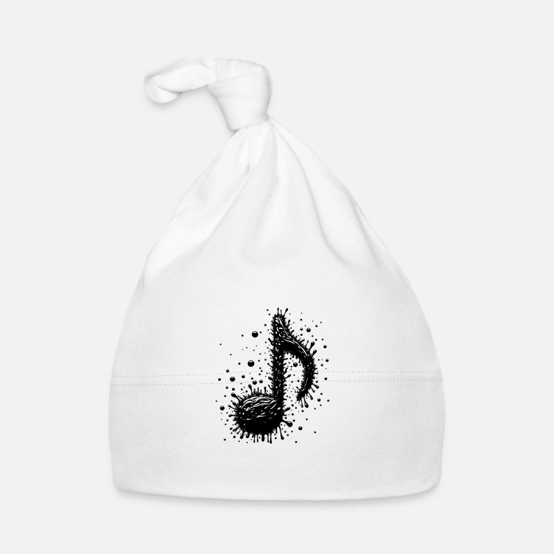 Drops de notes de musique d’éclaboussure Bonnet bio Bébé