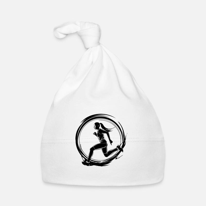 Silhouette de marathon de course à pied Bonnet bio Bébé