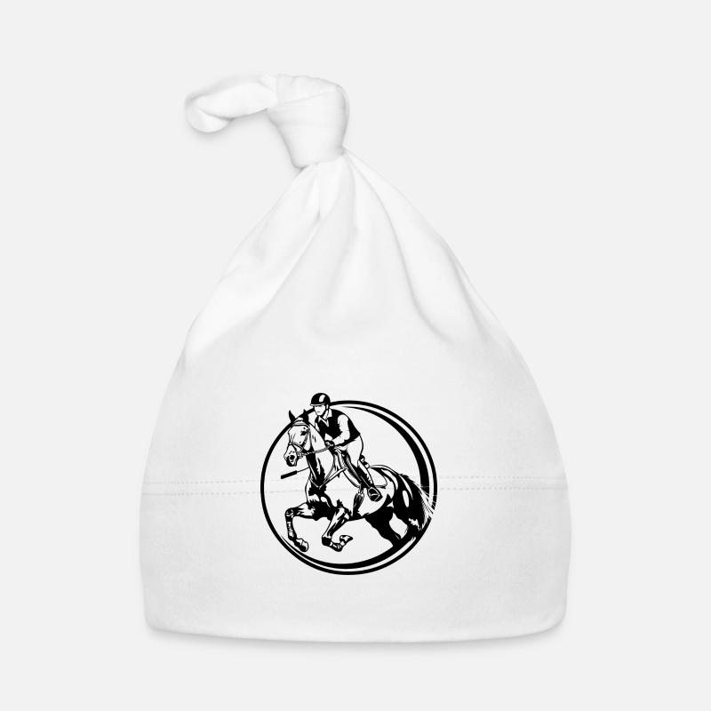 Silhouette de cheval d’équitation Bonnet bio Bébé
