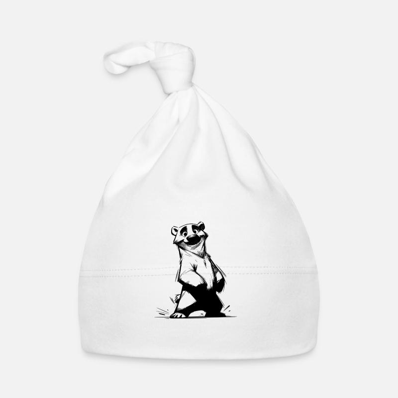 Cute bear comic darling with cuddle factor Organic Baby Cap