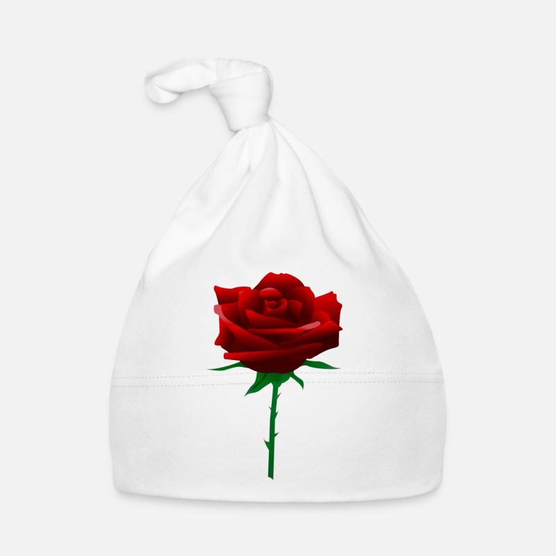 Rote Rose Baby Bio-Mütze