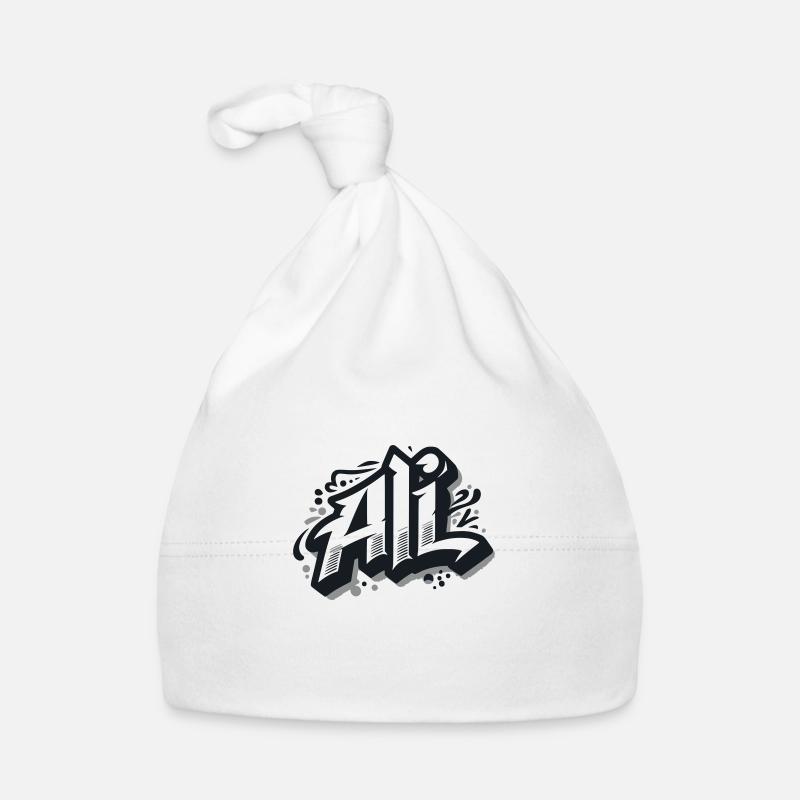 Ali Nom Prénom Graffiti Bonnet bio Bébé