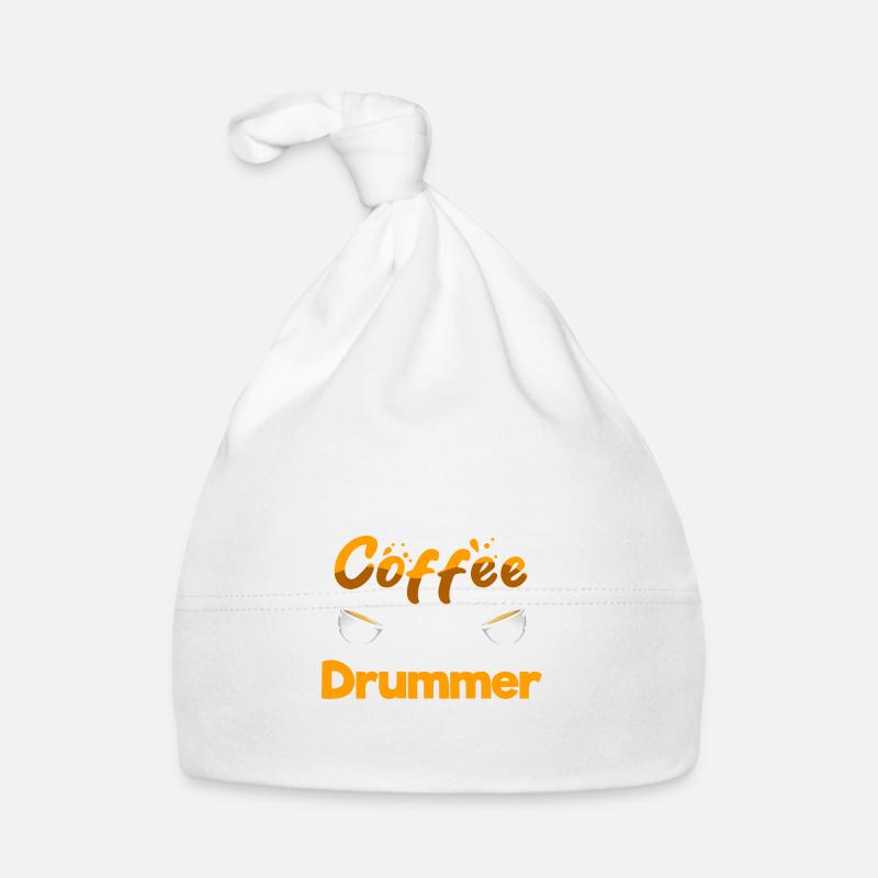 Half Coffee Half Drummer Funny Drum Player Humor Organic Baby Cap
