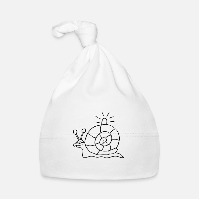 Polizei Schnecke mit Blaulicht Baby Bio-Mütze
