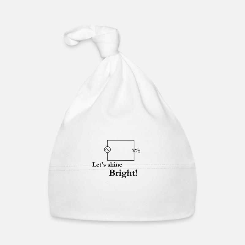 Shine bright schematic electronics - Organic Baby Cap - white