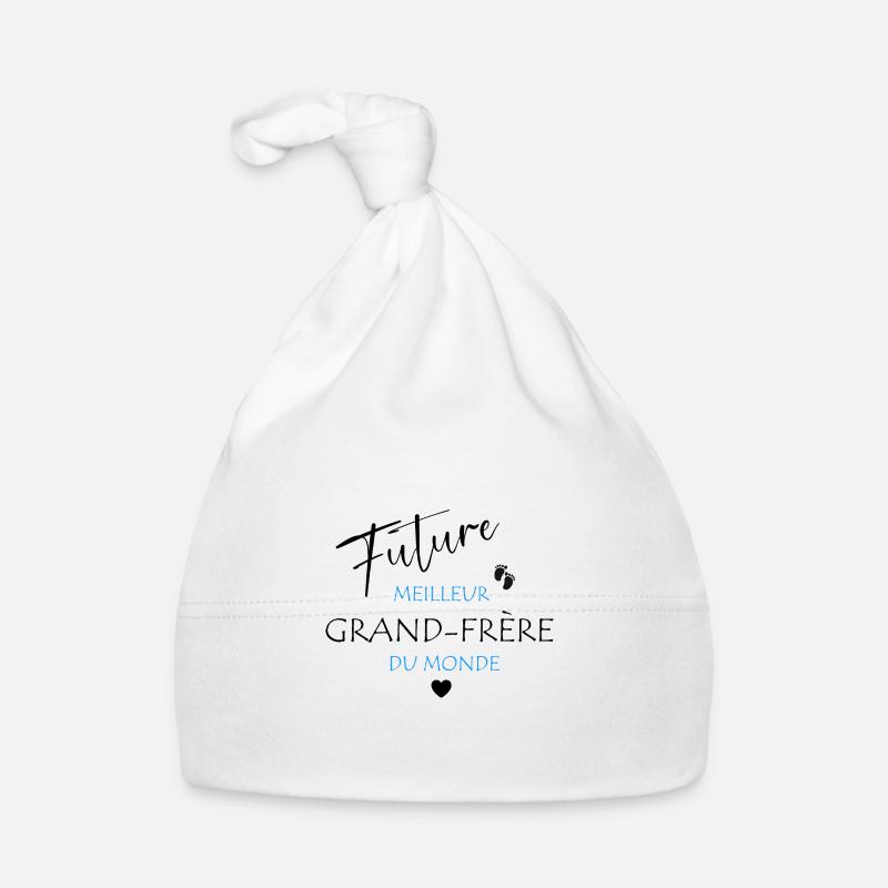 Future meilleur grand-frère du monde - Bonnet bio Bébé - blanc
