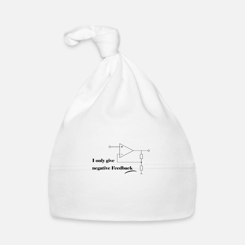 Schaltplan Symbol mit Spruch - Baby Bio-Mütze - Weiß