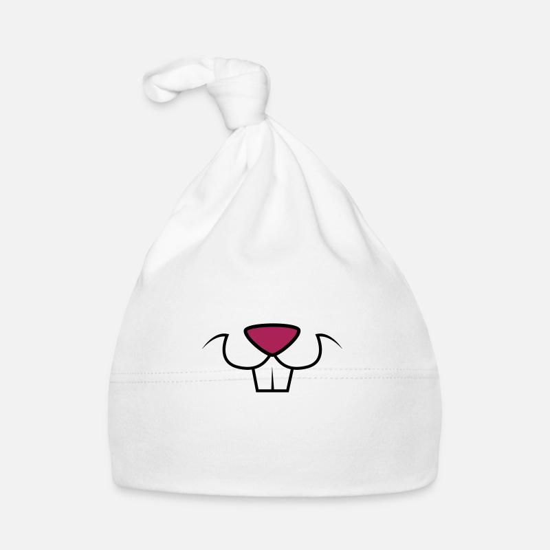 Dents de lapin - Bonnet bio Bébé - blanc