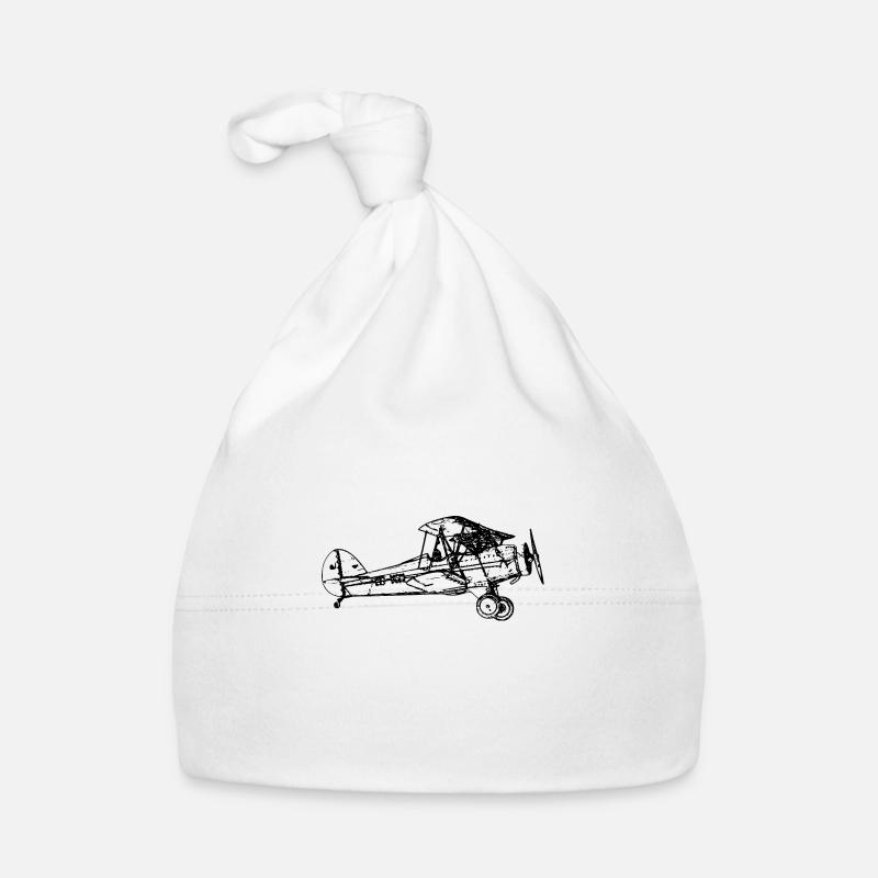 Flugzeug Doppeldecker Baby Bio-Mütze
