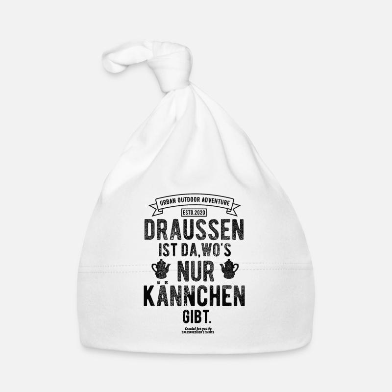Sprüche-Design Draußen nur Kännchen Baby Bio-Mütze