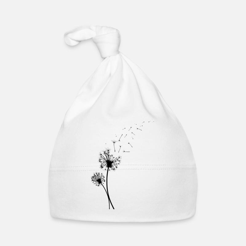 Pusteblume mit fliegenden Samen. Geschenk Baby Bio-Mütze