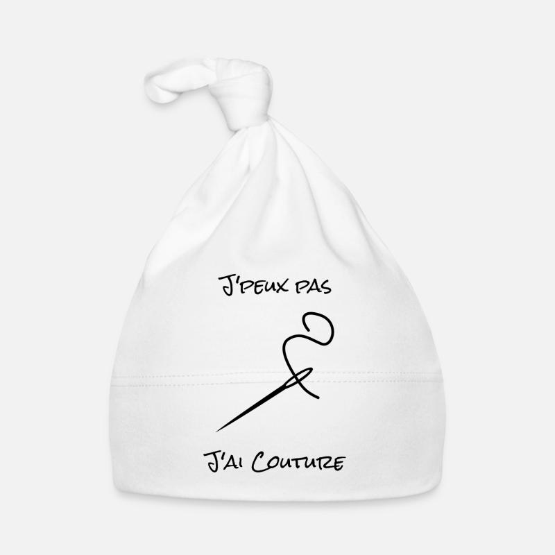 J'peux pas j'ai Couture - Bonnet bio Bébé - blanc