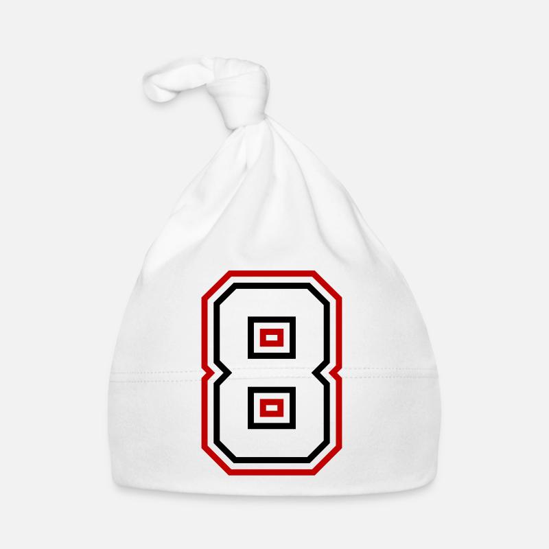 8 Number number Organic Baby Cap