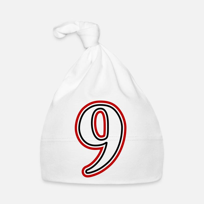 9 Number number Organic Baby Cap