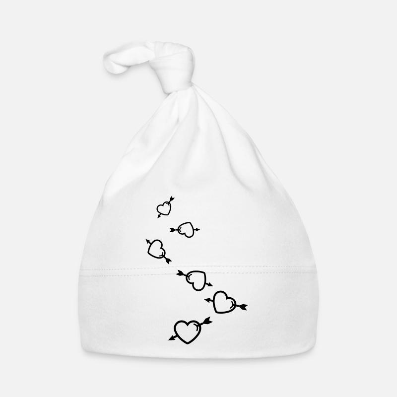Flèche du symbole du cœur Bonnet bio Bébé