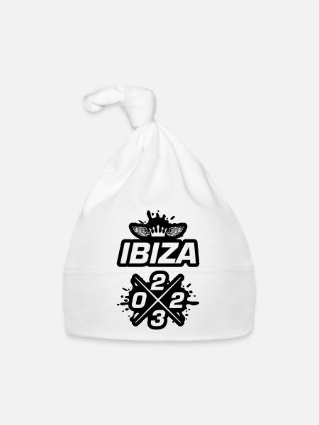 Ibiza 2023 - Baby Bio-Mütze - Weiß - Vorne