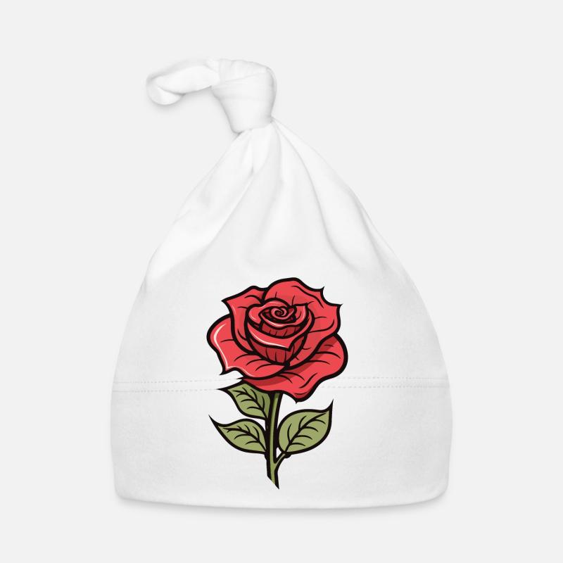 Rose Liebe Blume Baby Bio-Mütze