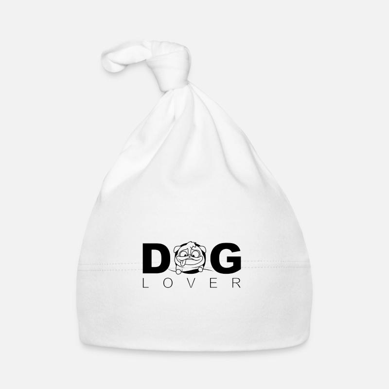 Amoureux des chiens - Bonnet bio Bébé - blanc