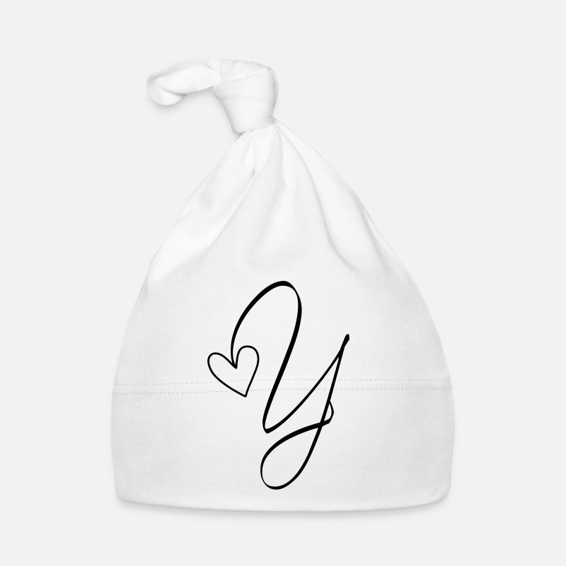Letter Y Ypsilon Letter-Y Calligraphy Organic Baby Cap