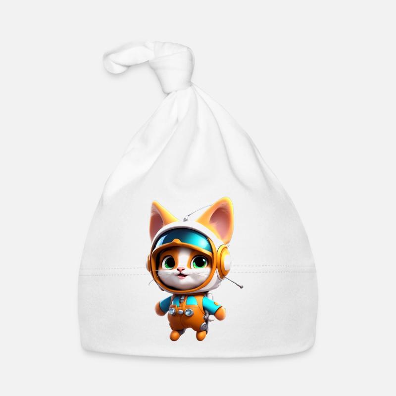 chaton astronaute Bonnet bio Bébé