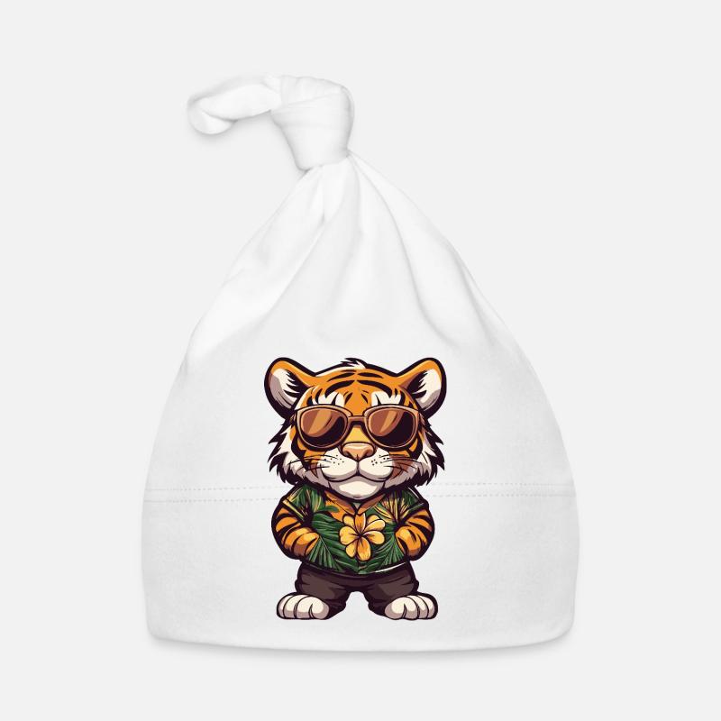Tiger Comic Funny Summer Organic Baby Cap