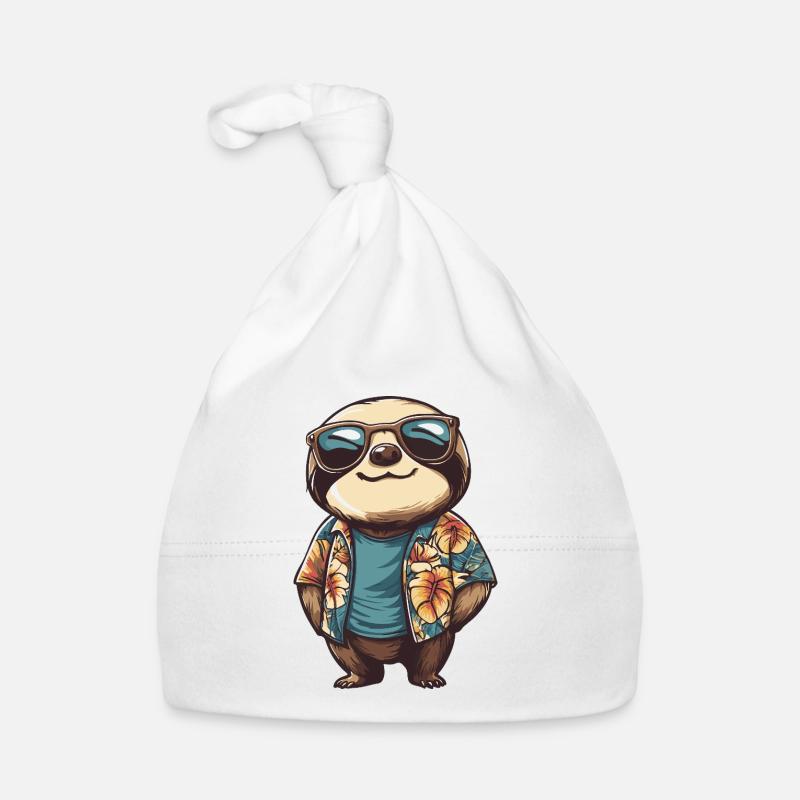 Sloth Funny Summer Organic Baby Cap