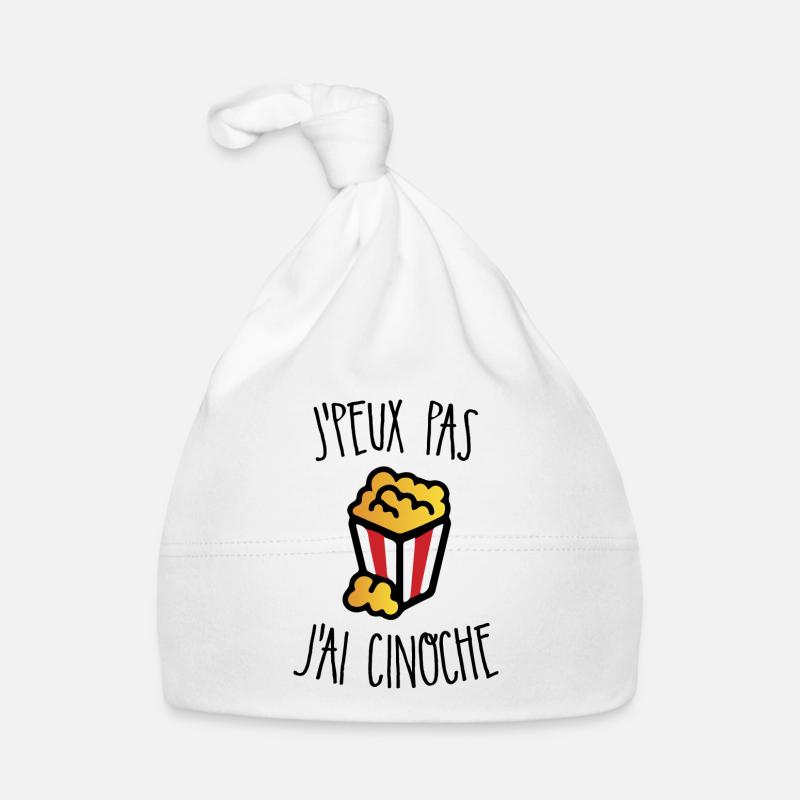 J'peux pas j'ai cinoche - Bonnet bio Bébé - blanc
