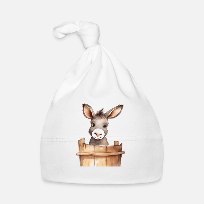 Âne mignon pour la classe d’âne à l’école primaire Bonnet bio Bébé