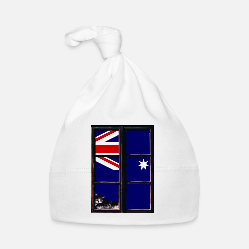 Drapeau de l’Australie sous le drapeau australien Bonnet bio Bébé