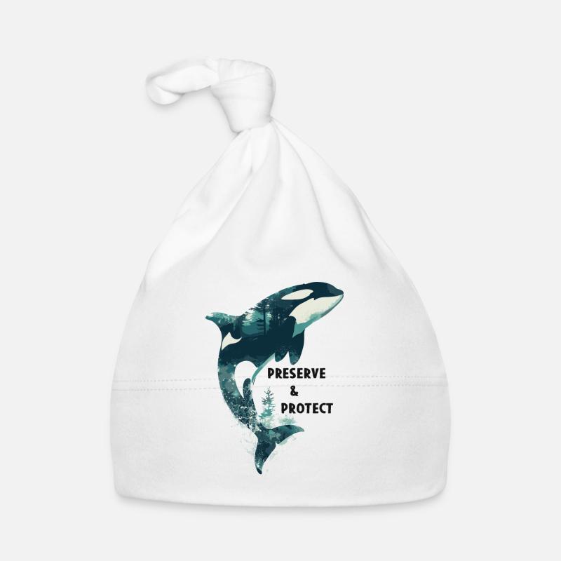 Preserve & Protect Orca Whale Killer Whale Killer Whale Organic Baby Cap