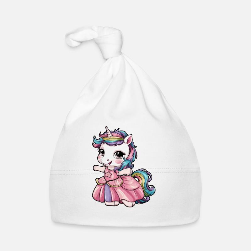 Kawaii Einhorn mit Märchenkleid Baby Bio-Mütze