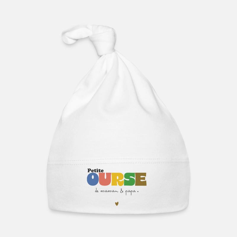 Petite Ourse (maman & papa) Bonnet bio Bébé