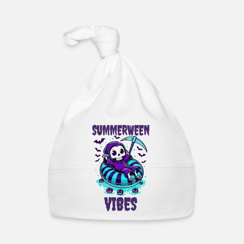 Summerween Vibes mit Sensenmann Baby Bio-Mütze