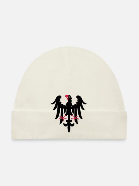 eagle heraldry - Bonnet bio Bébé - blanc - Devant