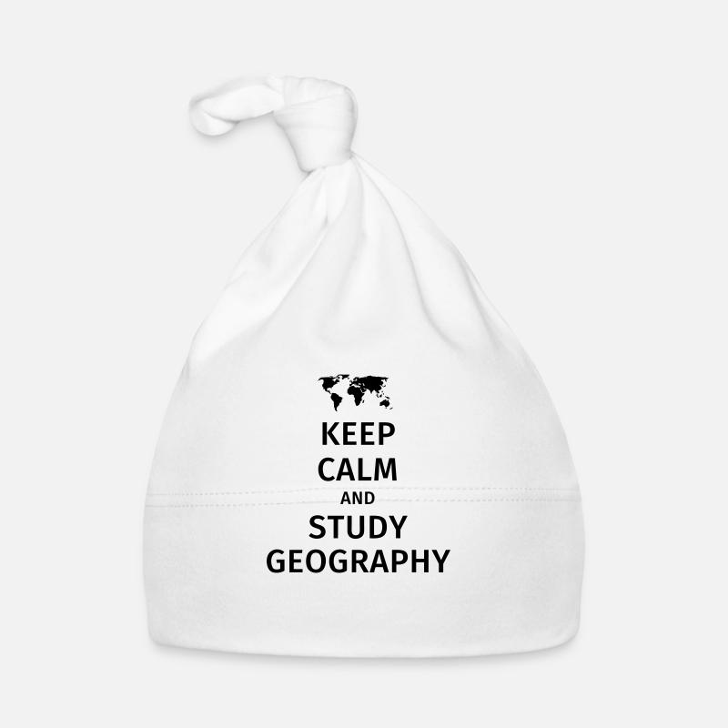 keep calm and study geography Baby Bio-Mütze