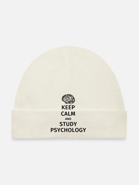 keep calm and study psychology - Baby Bio-Mütze - Weiß - Vorne