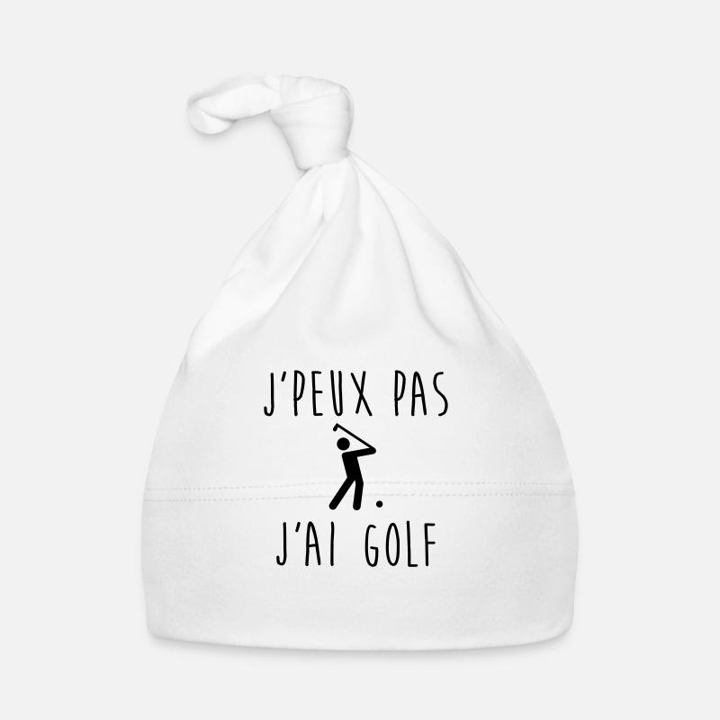 J'peux pas j'ai GOLF - Bonnet bio Bébé - blanc