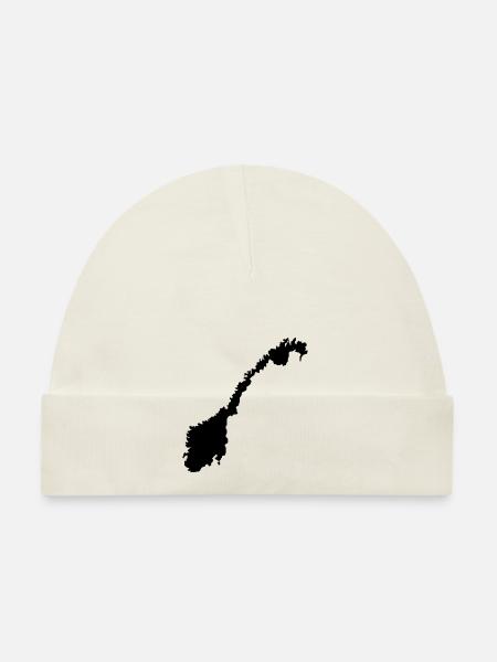 norway map - Bonnet bio Bébé - blanc - Devant